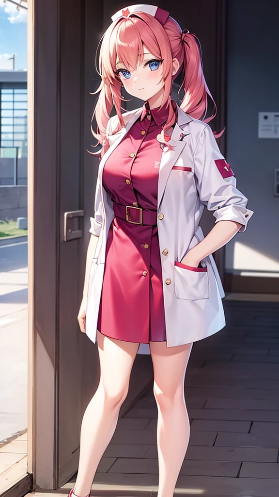 Beautiful anime girl, young, nurse lookbook