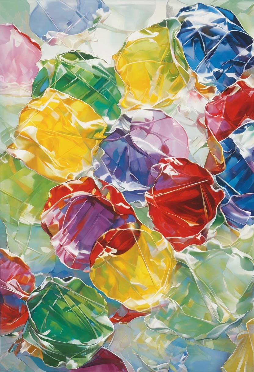 Glass candy wrapper，abstract，Chen Jialing