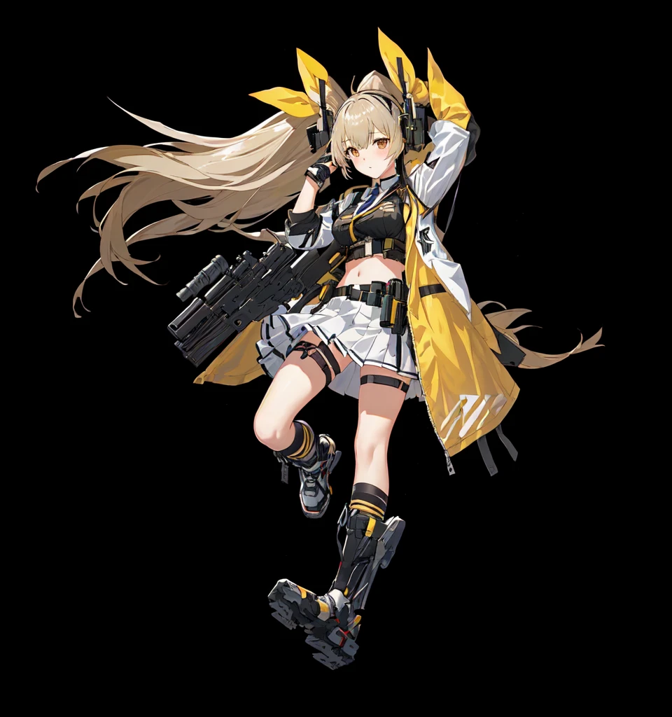 Anime girl with a gun and a backpack, from Girls Frontline, From the Azur Lane video game, Fine details. Girls Frontline, April Rendering, Official Character Art, Girls Frontline cg, m4 sopmod ii Girls Frontline, Girls Frontline style, Azur route style, Girls Frontline universe, From Ark of Tomorrow, mechanized valkyrie girl, Fleet Collection Style, official art works