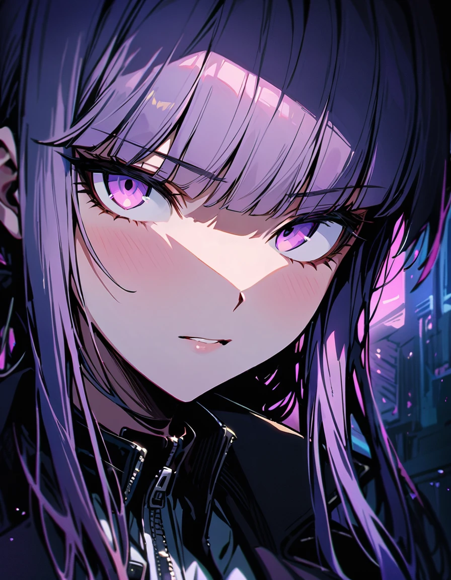 (Kirigiri Kyoko), portrait, (danganronpa), (masterpiece, best quality, ultra detailed), (cinematic lighting),