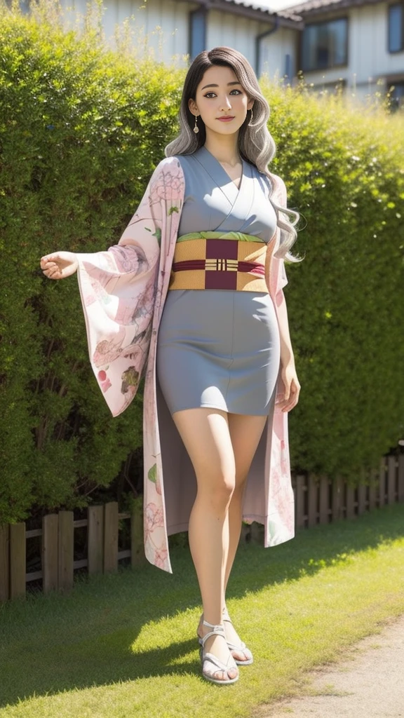 Cute Japanese female, (16 years old), (Very cute face), White moist skin, (Pink bright eyes: 1.6), (Full body: 1.4),
BREAK,
(Very beautiful berserker: 1.3), (Kicking: 1.3),
BREAK,
Earrings, Short length, (Black grass tattoo on body: 1.3), (Full body: 1.4),
BREAK,
(Cute kimono: 1.2), (Black haori: 1.2), (Crowd),
BREAK,
(Super long hair), (Light gray hair: 1.4), (Gradient hair: 1.3), (Red tips: 1.3),
BREAK,
(Realistic: 1.3), Masterpiece, Perfect lighting, (Ultra high resolution), (8K), (Highly detailed: 1.4), (Full body: 1.4), (Symmetrical: 1.2), (One shot),
BREAK,
(Japanese city: 1.2), (Crowded),
BREAK,
(Demon Slayer: 1.4), (Haruka Ayase: 1.3), (Nezuko Kamado),