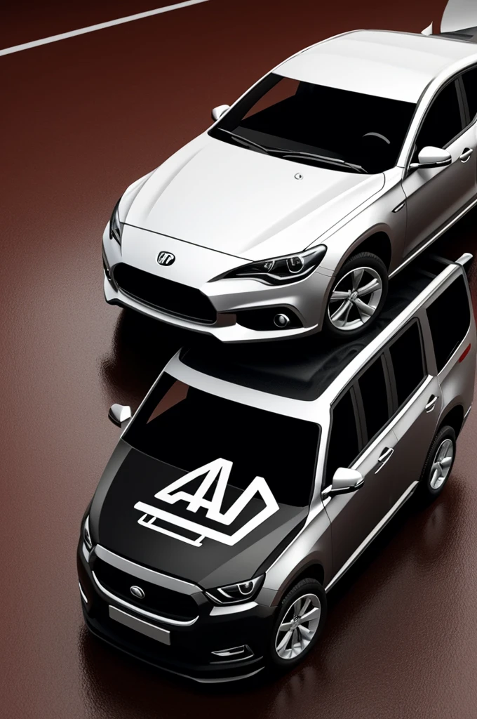Car a flat vector style logo of a 3D printer that AI with the word below TUANIS 3D