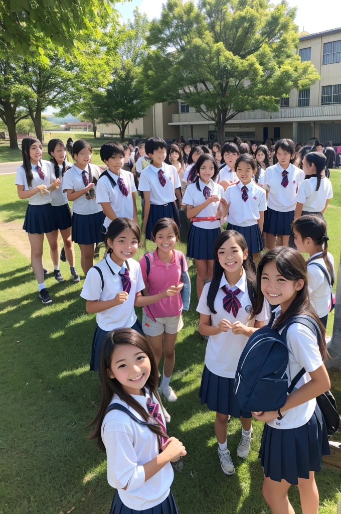 countryside junior high school There are about 10 students looks fun