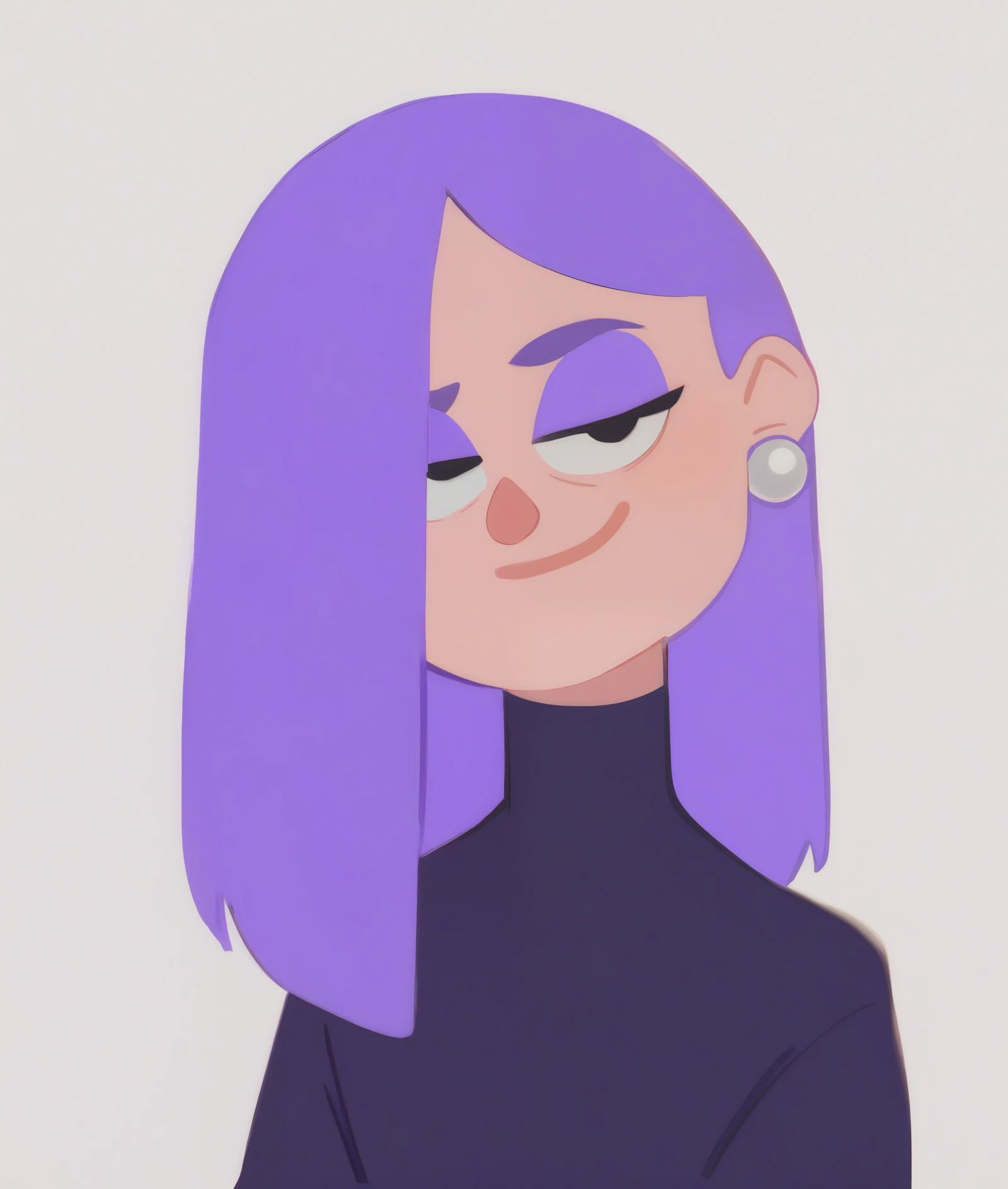 score_9, score_8_up, score_7_up, score_6_up, 1girl, solo, sexy, Lily, LilyDuolingo, girl, light purple hair, hair over one eye, purple nails, thin body, , Girl with a Pearl Earring,
(vector art:0.5)