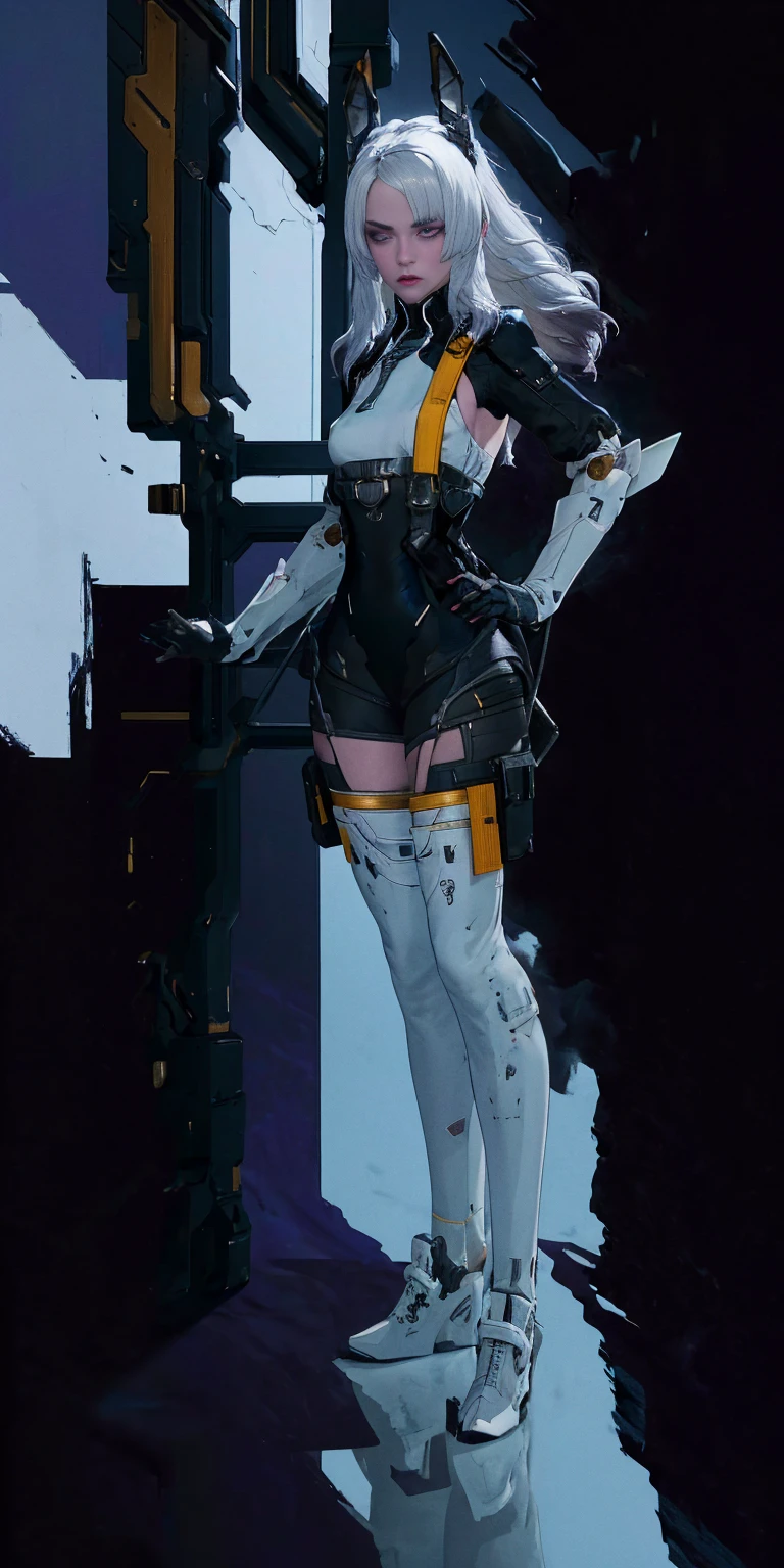 She prefer clothing of white and silver with cloaks of deep blue or purple, blue or purple background (Masterpiece, highres, 4k, very precise detailed)