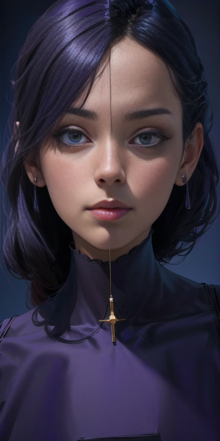 blue or purple background (Masterpiece, highres, 4k, very precise detailed)