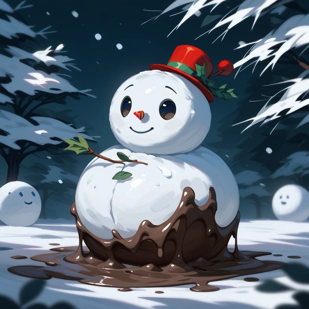 living snowman made of mud in Scandinavian art style (score_9,score_8_up,score_7_up,score_6_up,score_5_up,score_4_up)