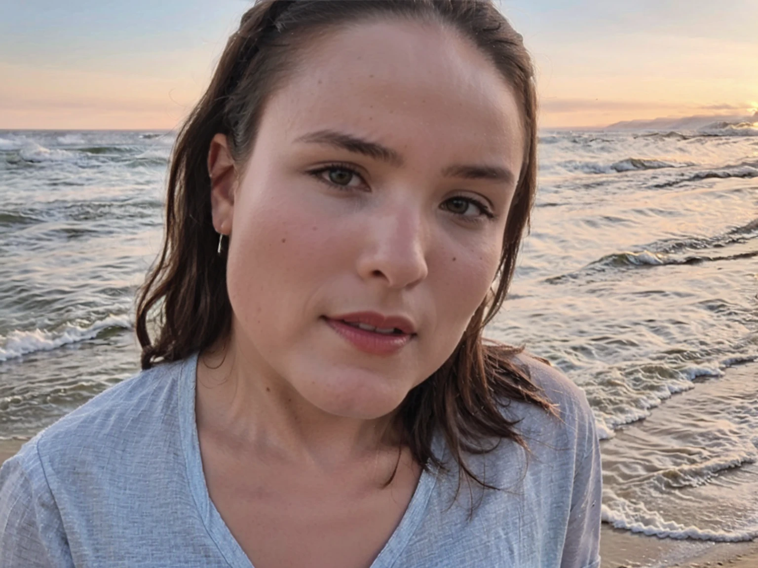 l4riss4man0ela, portrait on the beach