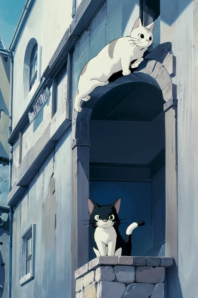 (((((ghibli style))),a cat,Structurally correct,Lovely