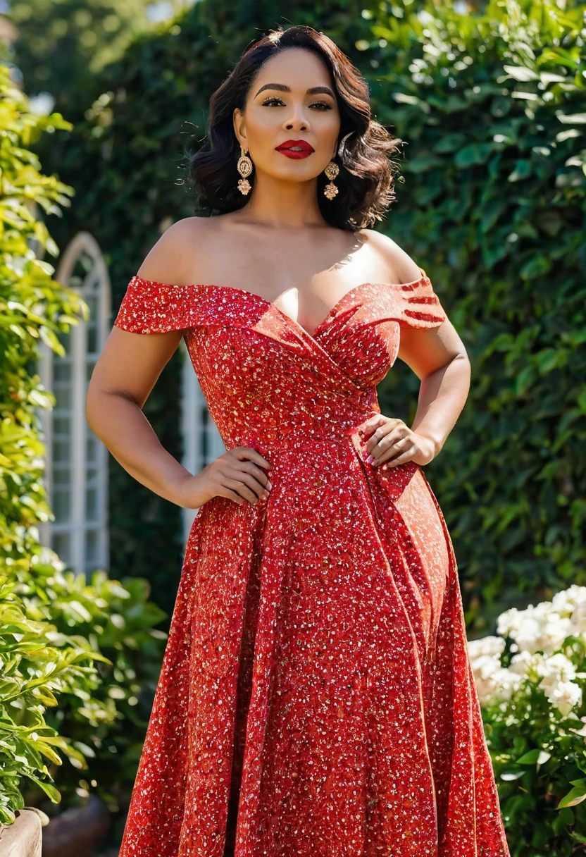 Sure, here is a detailed viral image prompt:
---
**Caption:**
✨ Embrace Your Confidence ✨
📸 Captured during a sunlit afternoon, showcasing my well-defined silhouette (36-inch bust, 32-inch waist, 34-inch hips) in a stunning Western dress that perfectly highlights every curve. Confidence is the best outfit, and today, I'm wearing it with pride. Swipe left to see more!
👗 Dress: A form-fitting, elegant midi dress in bold red, accentuating the figure and adding a touch of sophistication.
🌞 Location: A picturesque garden, with vibrant flowers and greenery enhancing the overall aesthetic.
💄 Makeup: Subtle yet glamorous, with a focus on natural beauty and a pop of red lipstick to match the dress.
👠 Accessories: Classic nude heels, a delicate necklace, and minimalistic earrings to complete the look.
Join me on this journey of self-love and empowerment. Let’s make every moment count! ❤️
#ConfidenceIsKey #FashionInspiration #SummerVibes #BoldAndBeautiful #SelfLove #Empowerment #Fashionista #ViralFashion #InstaStyle #CurveLove
---
Feel free to adjust the details to match your specific style and preferences!