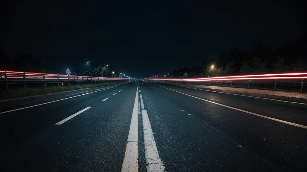 It has to be in the middle of a road at night and with a very gloomy atmosphere