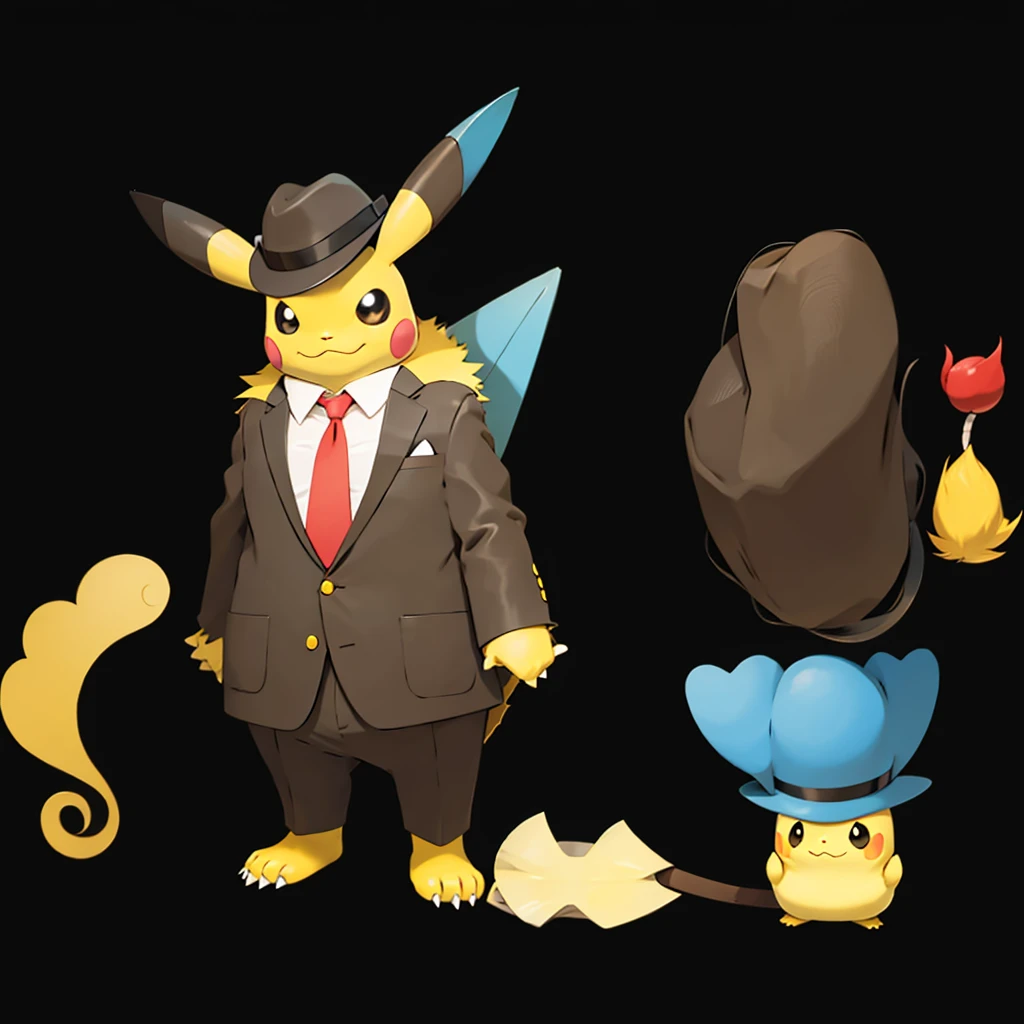 Pikachu wearing the lawyer hat