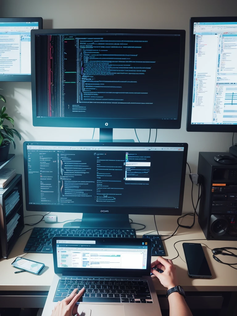 one screen ,coding,code in one screen