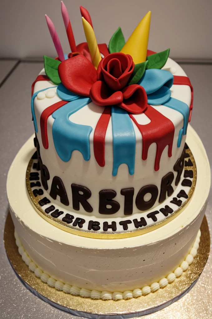 Realistic birthday cake