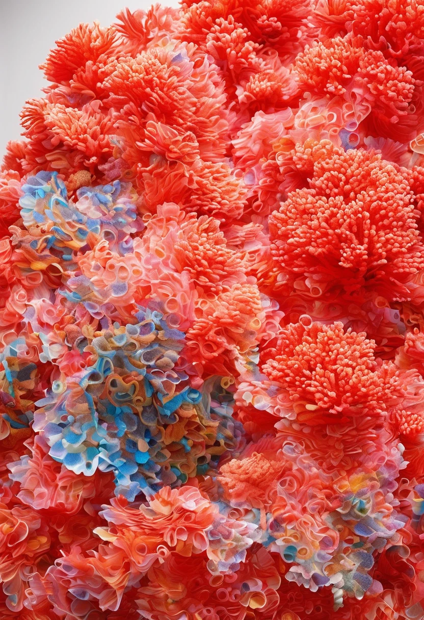 Soft coral made from glass candy wrappers，Eye，abstract，Chen Jialing