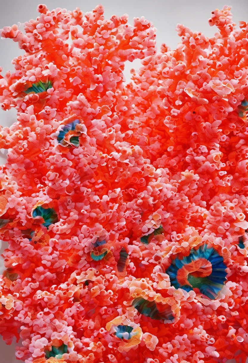 Soft coral made from glass candy wrappers,Eye,abstract,Chen Jialing