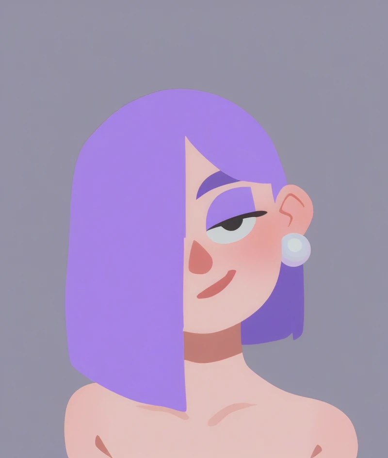 score_9, score_8_up, score_7_up, score_6_up, 1girl, solo, sexy, Lily, LilyDuolingo, girl, light purple hair, hair over one eye, purple nails, thin body, , Girl with a Pearl Earring,
(vector art:0.5)