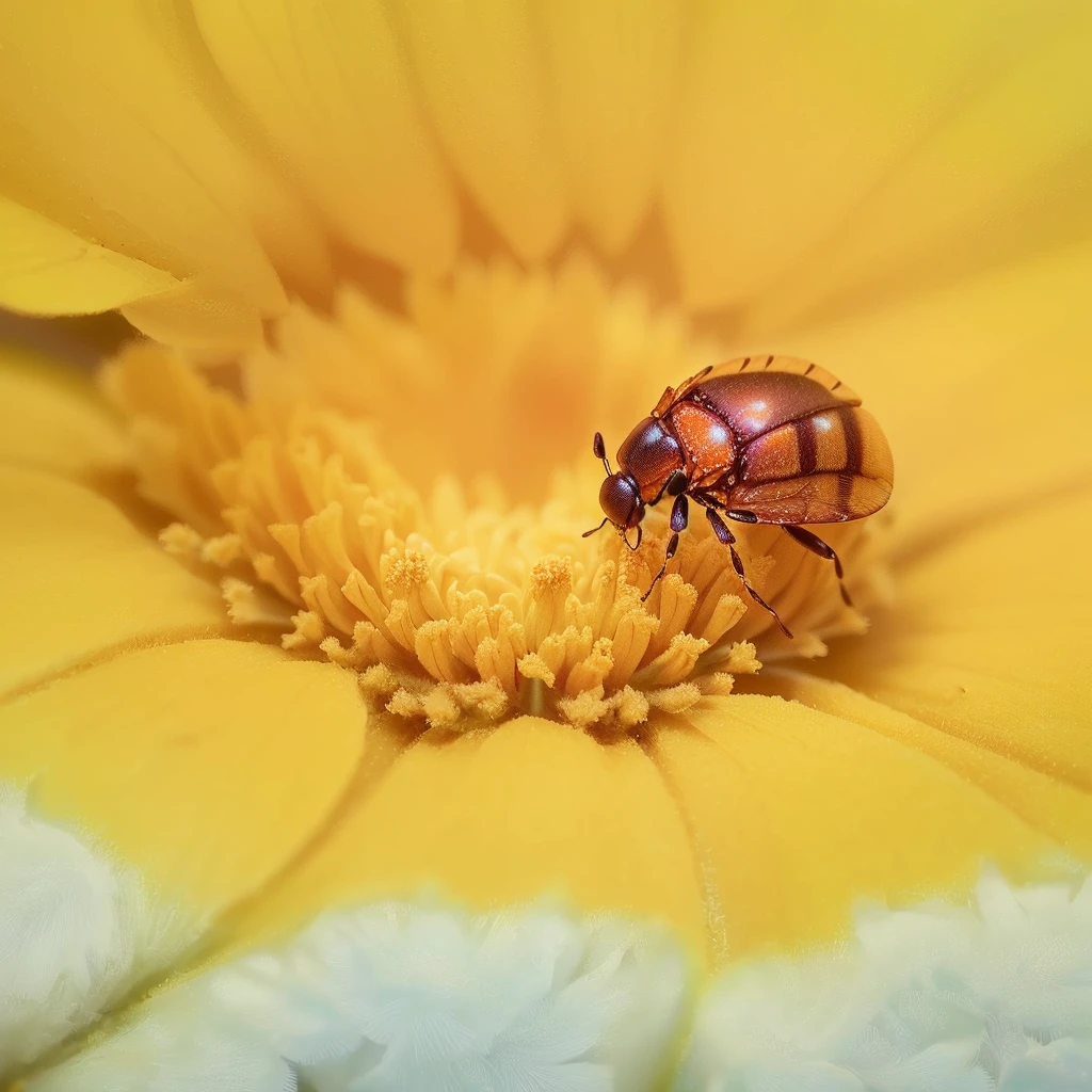 Giraffe on a flower，Blue center, Macro photos, Macro photosgraphy, insect, Macro photosgraph, Macro photosgraphy 8k, Macro 8mm Photo, award winning Macro photosgraphy, Macro photosgraphy 25mm, shy beetles, Macro photosgraphy, a Macro photosgraph, Macro photos, 35mm Macro photosgraphy, macro 8 mm, Macro photography, Award-winning color photos