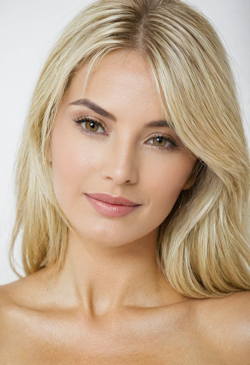 Nude blonde woman