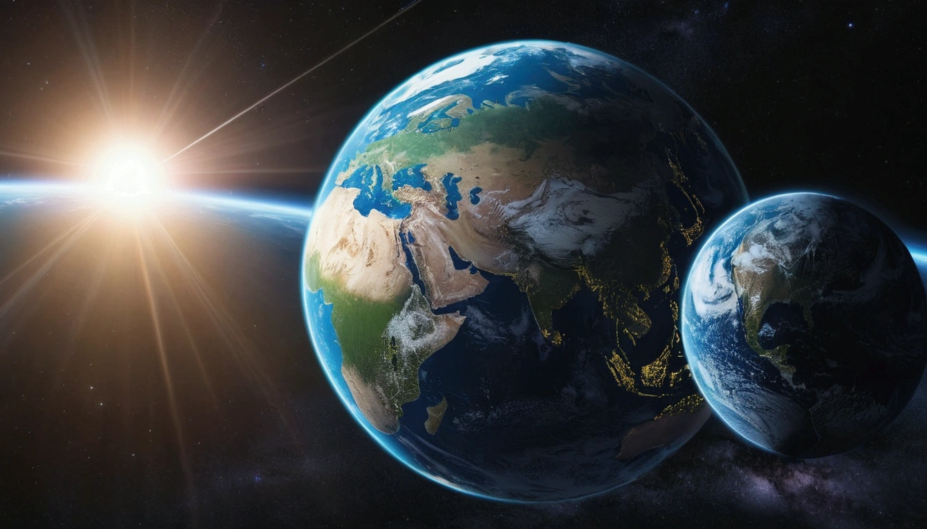 Three-dimensional world,Planet Earth,Show the future education scene, Virtual classrooms available, Wisdom Mentor, and the potential for interstellar learning. 8K