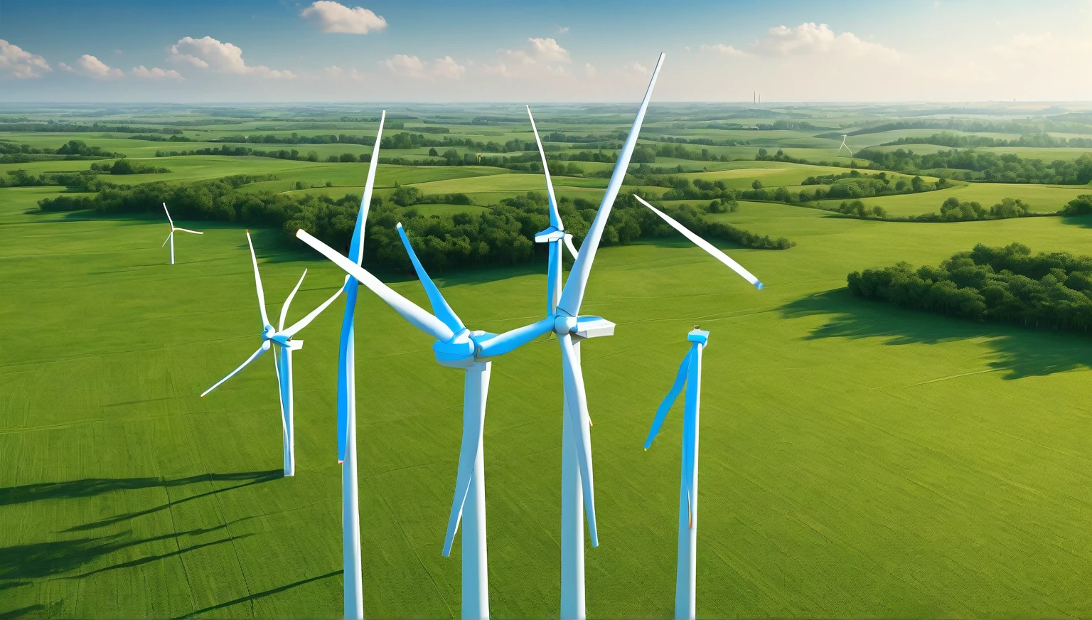 a hyper realistic wind turbines in a lush green field, tall grass swaying in the breeze, tall majestic wind turbines against a clear blue sky, detailed textures of the blades, vibrant green field, harmony between technology and nature, elegant wind turbine design, expansive peaceful countryside landscape, (best quality,4k,8k,highres,masterpiece:1.2),ultra-detailed,(realistic,photorealistic,photo-realistic:1.37),HDR,UHD,studio lighting,ultra-fine painting,sharp focus,physically-based rendering,extreme detail description,professional,vivid colors,bokeh,landscape