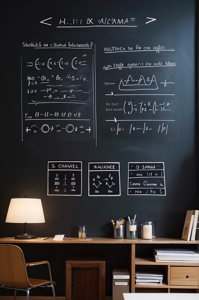 Various formulas and chemical equation diagrams in
