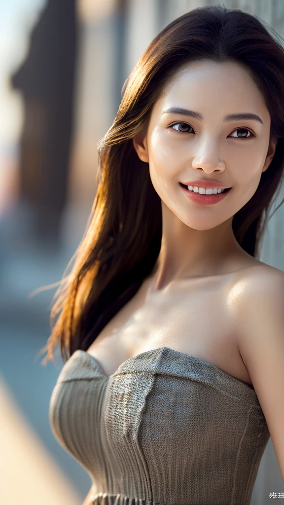 Dressed, (photo Realistic:1.4), (hyper Realistic:1.4), (Realistic:1.3),
(Smoother lighting:1.05), (Improving the quality of cinema lighting:0.9), 32K,
1 girl,20-year-old girl, Realistic lighting, Backlight, The light shines on your face, Ray Tracing, (Bright light:1.2), (Improvement of quality:1.4),
(Highest quality Realistic textured skin:1.4), fine grain, Detailed face,
(Resort Beach), (smile), Face close-up, Cute Dresses,
(Accentuates body lines:1.1), (Enhances the beauty of skin texture:1.1)