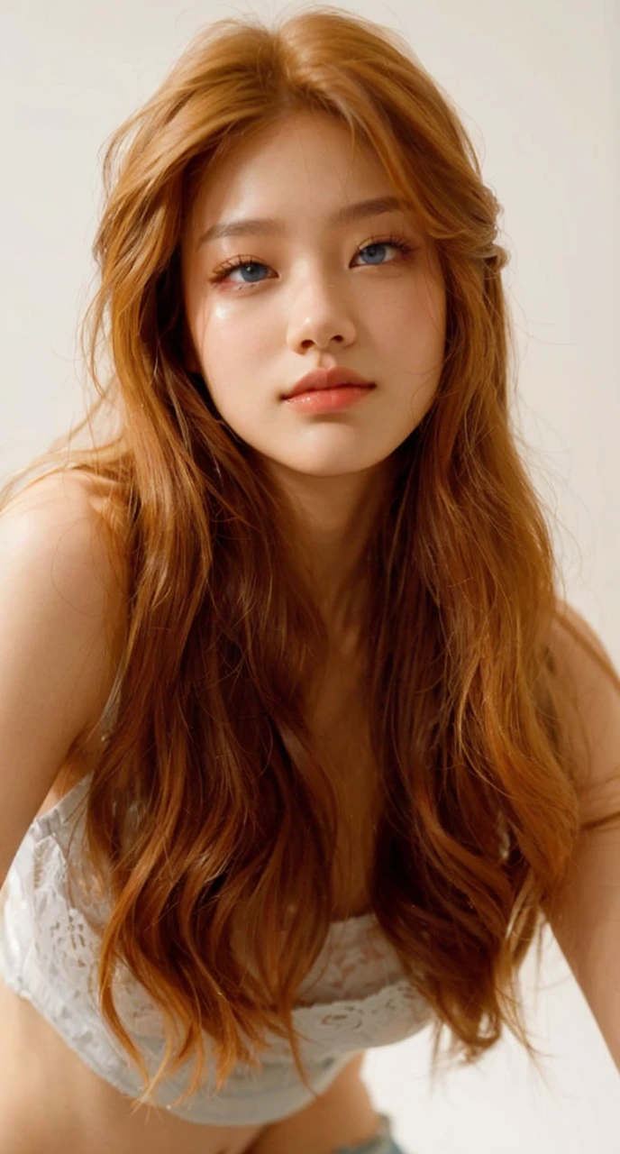 jennie the blackpink, fine features, posing as a model, very dark blue eye color
