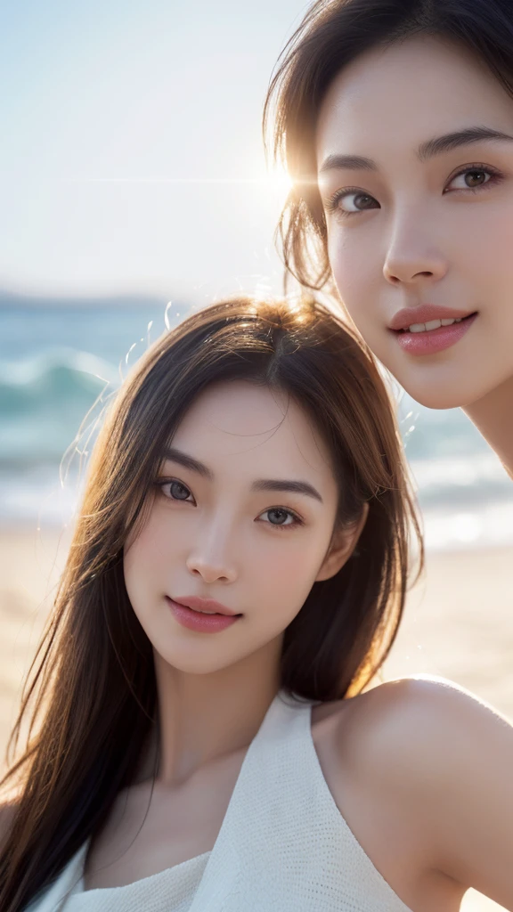 Dressed, (photo Realistic:1.4), (hyper Realistic:1.4), (Realistic:1.3),
(Smoother lighting:1.05), (Improving the quality of cinema lighting:0.9), 32K,
1 girl,20-year-old girl, Realistic lighting, Backlight, The light shines on your face, Ray Tracing, (Bright light:1.2), (Improvement of quality:1.4),
(Highest quality Realistic textured skin:1.4), fine grain, Detailed face,
(Resort Beach), (smile), Face close-up, Cute Dresses,
(Accentuates body lines:1.1), (Enhances the beauty of skin texture:1.1)