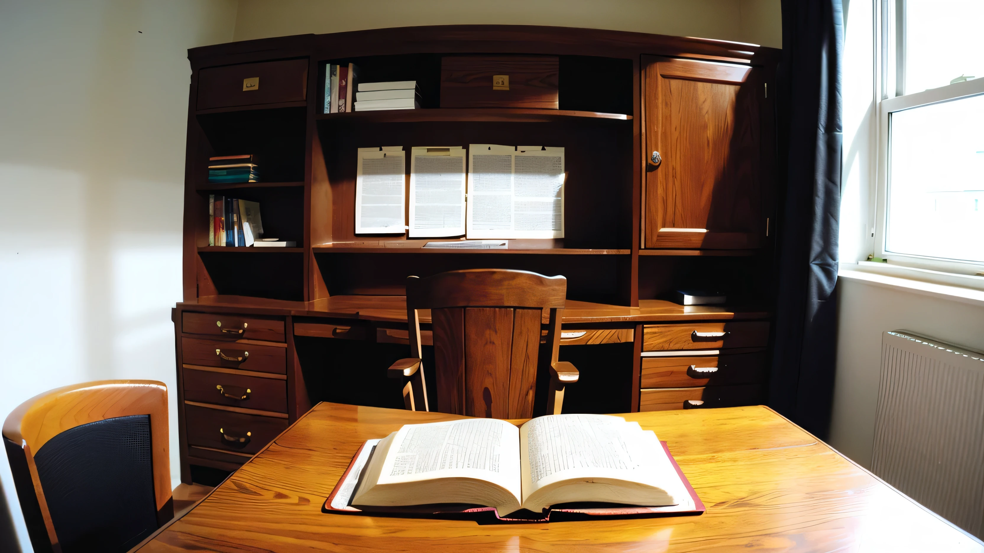 Empty Room、An open Bible on a desk、Study、high resolution