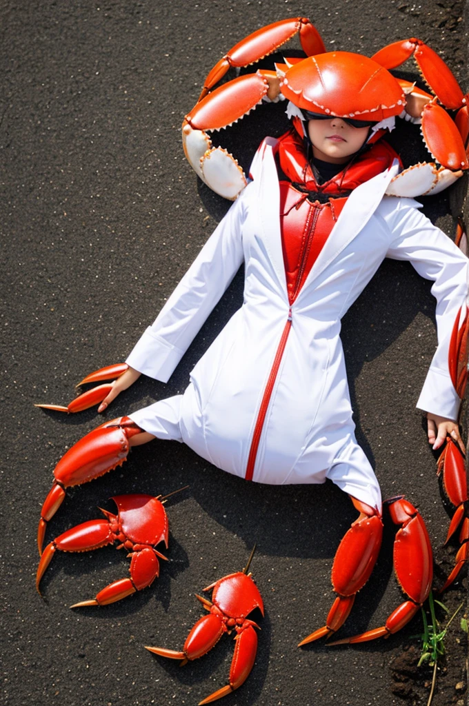 A crab in a waifu suit