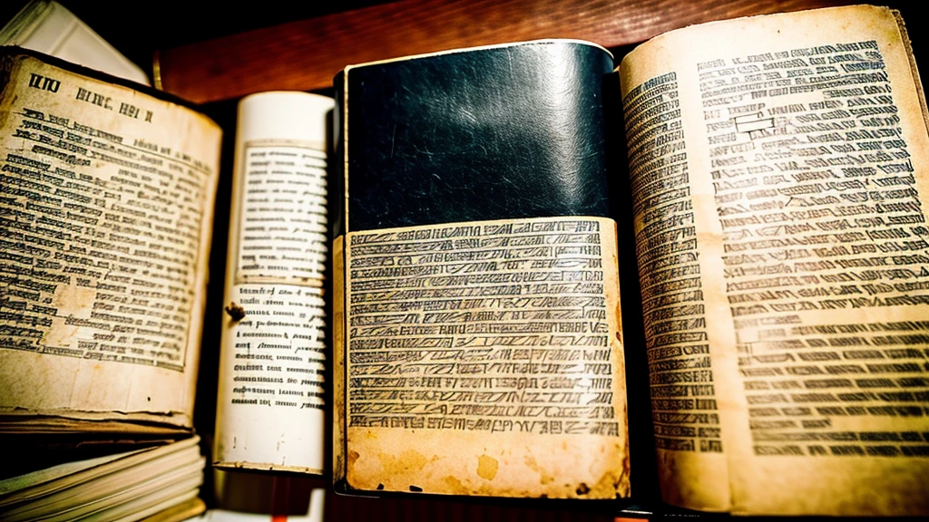 archeology、Hebrew、Open Bible、Historical documents、Bible Manuscripts、Outdated、museum、high resolution