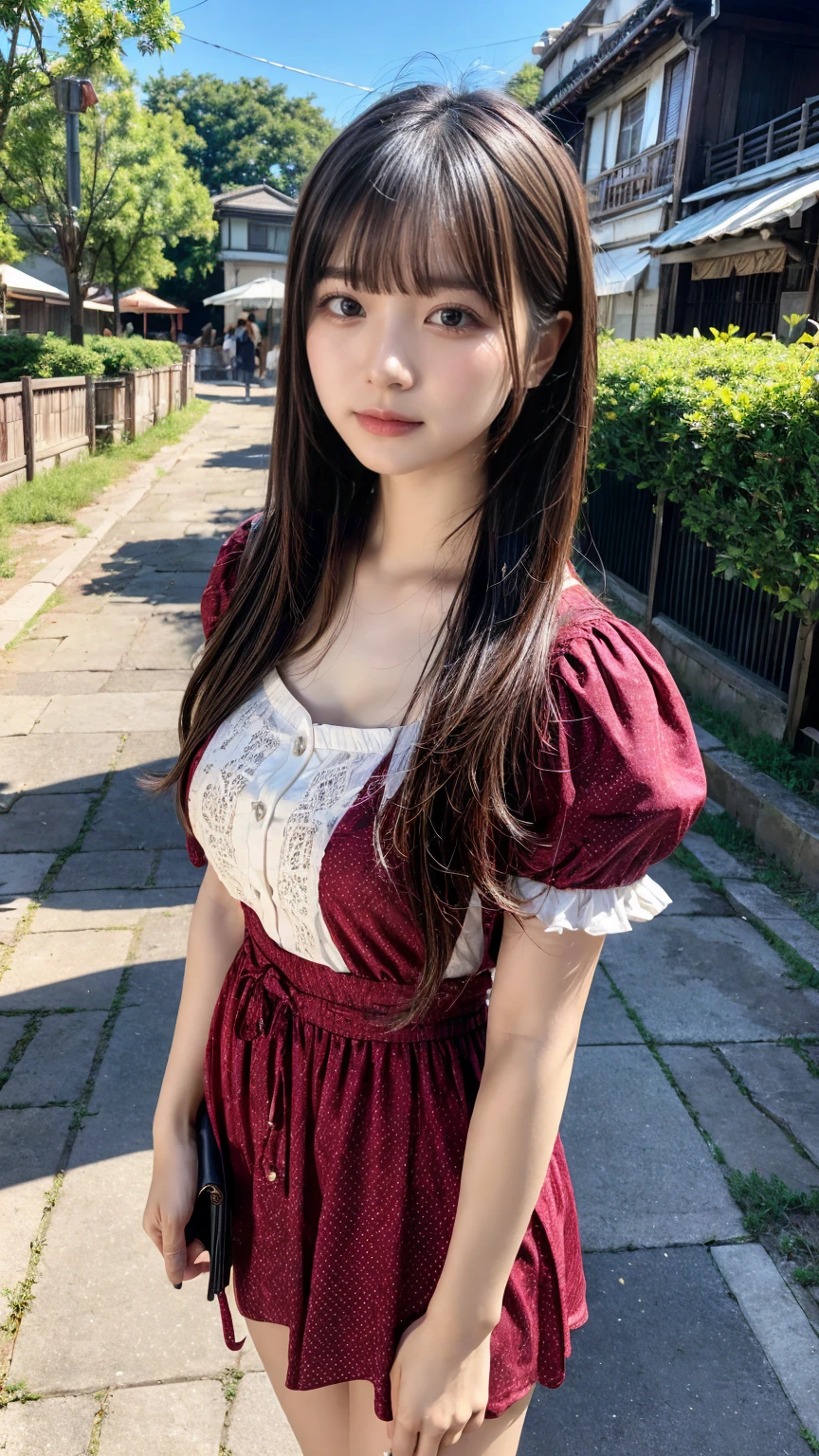 highest qualityのディテール:1.2, Realistic, 8k Ultra HD, High resolution, One Girl:1.2, Super detailed, High quality textures, Intricate details, detailed, Very detailed CG, High quality shadows, detailed Beautiful and delicate face, detailed Beautiful and delicate eyes, Depth of written boundarys, Ray Tracing, masterpiece, highest quality,ulzzang-6500-v1.1:0.6, Purelos Face_v1, Cute K-Pop Girls, The Face of Ulzan in Korea:1.1, Mature Woman, 28-year-old female,Long Hair,Shiny_skin,thin_Waist,Huge breasts, polka_Dot_noon_dress,socks,Talk, night, 4K 8k Ultra HD Full Color RAW Photos, Fujifilm(Medium format:1.2), hasselblad:1.2, Carl Zeiss:1.1, Incredible dynamic range photography(utility_art:Smoose-768:1.1), High resolution, High pixel count, Clear detailed, Clear images, Natural color reproduction, Noise Reduction, High fidelity, quality, Software Improvements, Upscaling, Optimized Algorithms, Professional-level retouching,crowd:1.1,Depth of written boundary,View your viewers,Standing in a mysterious palace,Random Pause, Mysterious palace background,