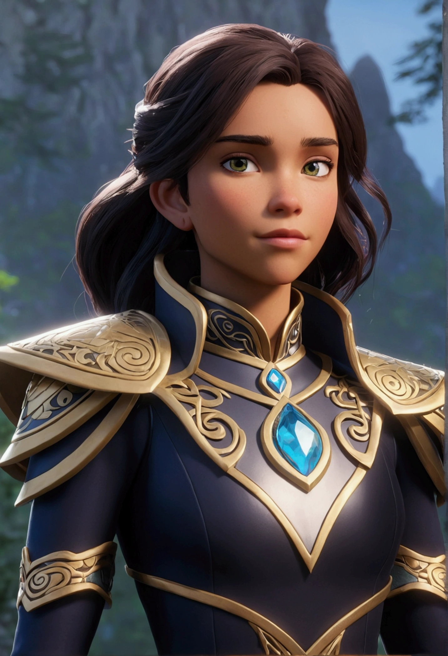 Create the character Claudia from the animation "the dragon prince" performing oral sex on the character Callum from the same series.