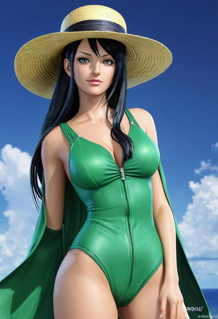 Realistic image humanoid nico robin character one piece 