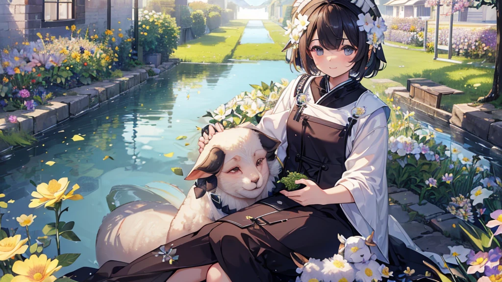 4K,High resolution, (Highly detailed CG,8k,wallpaper)、One ,(Clean detailed eyes),(((((Flower buds shepherd's purse))),Erotic)),(((Put out the nipple)))),((NSFW)),(Huge breasts),(Huge breasts),(Huge breasts),(Huge breasts),(((Huge breasts))),(Beautiful and shapely breasts),Light-colored hair、Cute hairstyle