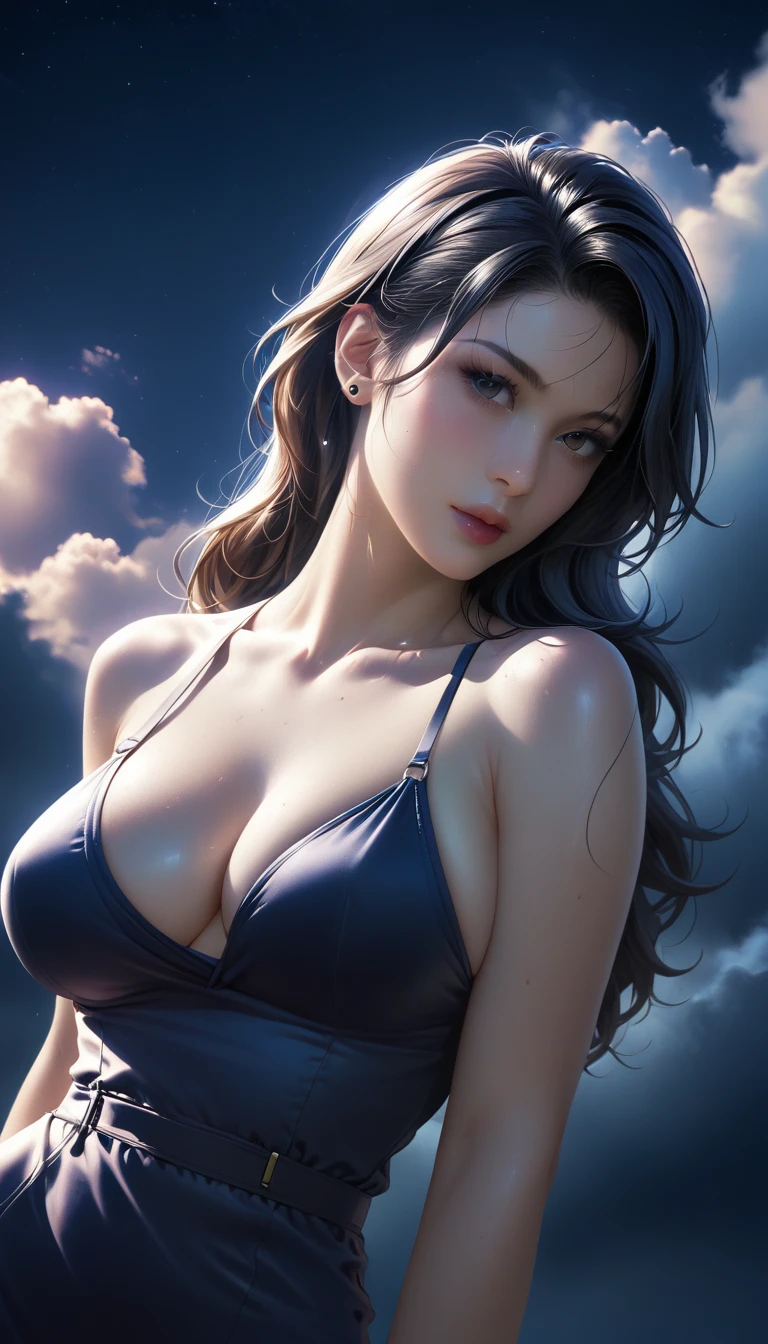 score_9, score_8_superior, score_7_superior, Masterpieces with up to 16K resolution,Highest quality,it is really amazing,Very detailed,Ultra-high resolution,(Ultra-realistic:1.4),Realistic,Increased depth of field,Cinematic lighting,
(sexy japanese milf:1.2),
Long black hair,(Ultra-detailed and beautiful faces:1.2
(A pitch black night sky with dark clouds:1.4),The coast before the storm,
(delay々The desolate coastline continues:1.2),
(Dramatic Angle:1.3),