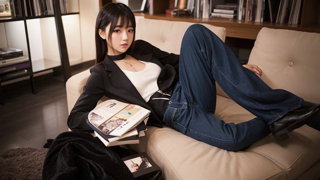 A stylish CD jacket with a single person in it