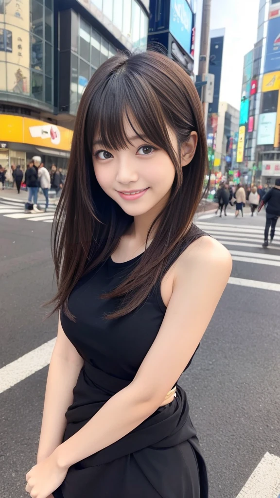 Attractive girl、Stunning girl、Shoulder-length layers、Asymmetrical bangs、Japanese Idols、Sophisticated、stylish、shibuya、Waist-down angle、smile、ピンクレースビキニ