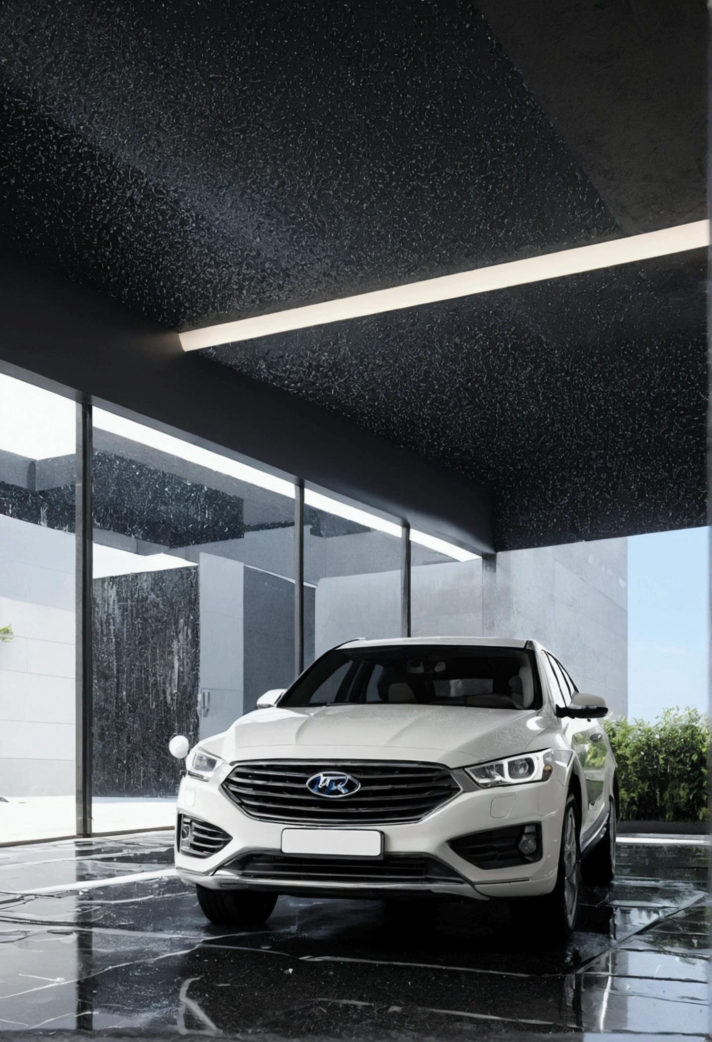 Fururistic space carwash