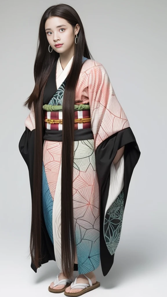 Female, (16 years old), (Very cute face), Moisturized skin, (Pink and bright eyes), (Full body: 1.4),
BREAK,
(Kicking: 1.3),
BREAK,
Earrings, Short length, (Black grass tattoo on body: 1.3),
BREAK,
(Cute kimono: 1.2), (Black haori: 1.2),
BREAK,
(Super long hair), (Light gradient hair: 1.3), (Red tips: 1.3),
BREAK,
(Realistic: 1.3), (Ultra high resolution), (Very detailed: 1.4), (Full body: 1.4), (Symmetrical: 1.2), (One shot),
BREAK,
(Japanese city: 1.2),
BREAK,
(Demon Slayer: 1.4), (Hirose Suzu: 1.3), (Kamado Nezuko),