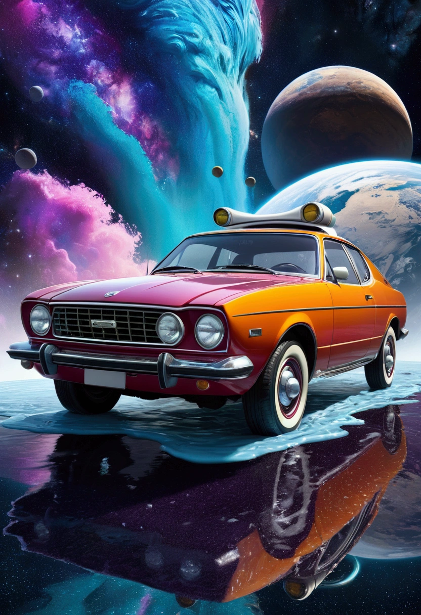 Fururistic carwash in space