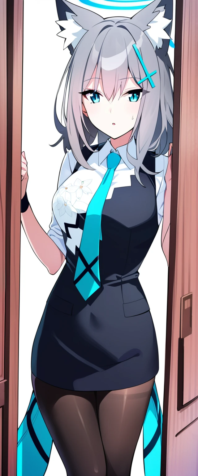 One Girl, Year of the Fox, Shiroko, Blue Archive, tie, love me, naive, Anime Style