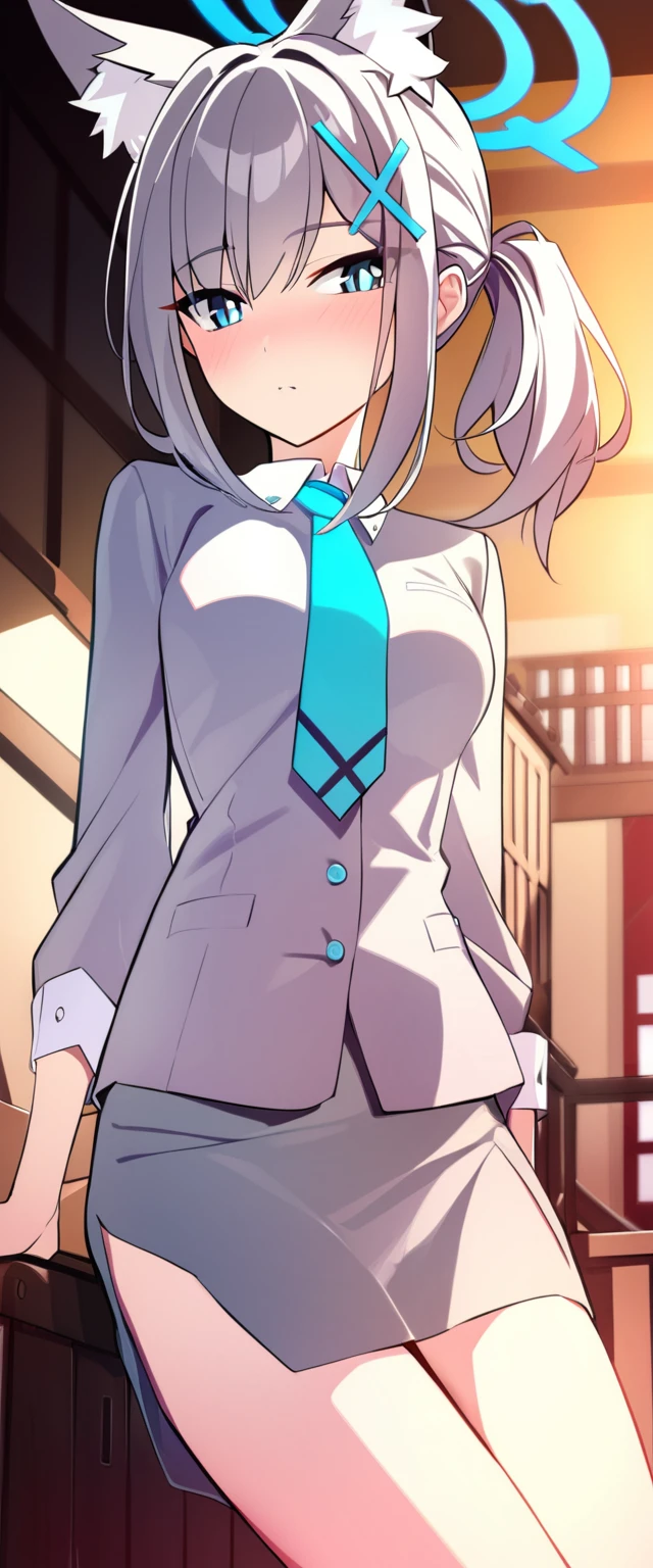 One Girl, Year of the Fox, Shiroko, Blue Archive, tie, love me, naive, Anime Style