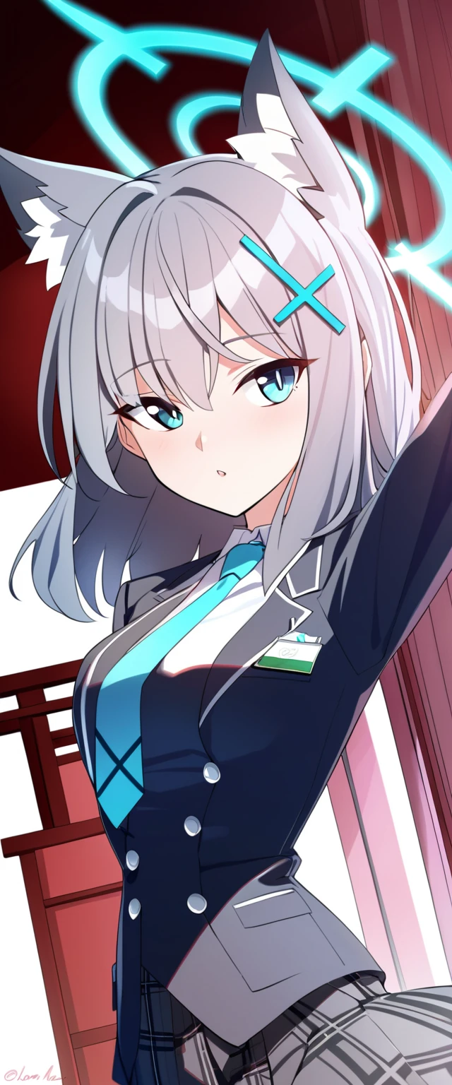 One Girl, Year of the Fox, Shiroko, Blue Archive, tie, love me, naive, Anime Style