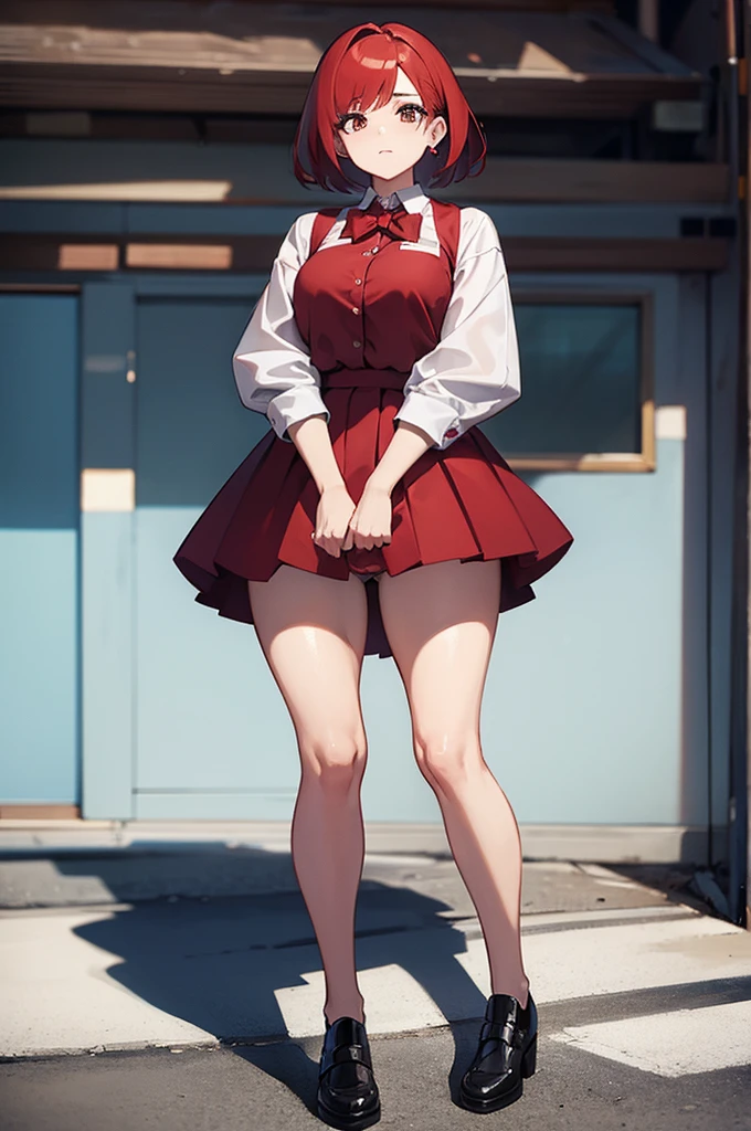 penis under skirt,red hair,short girl