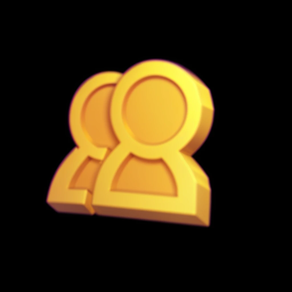 a close up of a Kaneko person icon on a black background, 2 people, user, Game Icon asset, Character Icon, Game Icon, roblox avatar, 3d icons for mobile games, No emoji, Avatar pictures, crowd, CG Society, Took the iPad, Discord profile picture, 2D Icons, Game Icon stylized, Two people, Kaneko, Adding Details