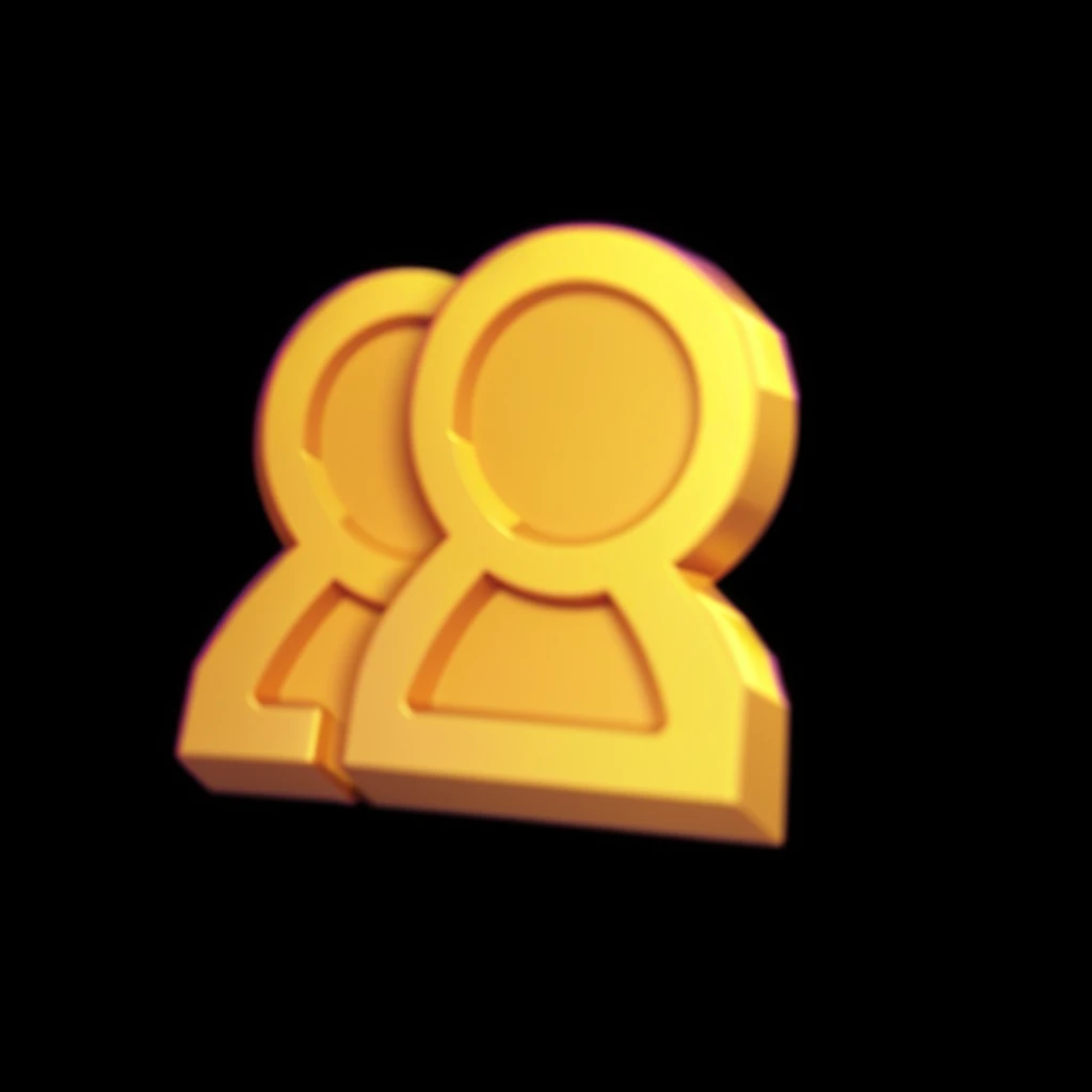 a close up of a Kaneko person icon on a black background, 2 people, user, Game Icon asset, Character Icon, Game Icon, roblox avatar, 3d icons for mobile games, No emoji, Avatar pictures, crowd, CG Society, Took the iPad, Discord profile picture, 2D Icons, Game Icon stylized, Two people, Kaneko, Adding Details