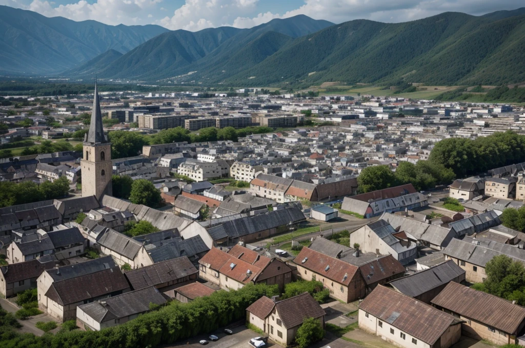 A town that is half hidden away from society, This town is surrounded by large walls so that no one can leave this town or have contact with the outside world. 