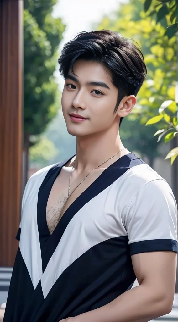 1ชายชาวเอเชียI have hair on my chest.. Aarav, who had black hair and body hair, stood and smiled., (Wear a navy T-shirt.), ปากrealistic สวยงาม, hairy person, Inspiration from Yan Juncheng, photorealistic!!!!!!! art style, smooth. digital photography, realistic. Cheng Yi, I have hair on my chest..,Inspiration from Russell, Dong Jun Lu has chest hair.., #2 Digital Photos Forever, art styleสมจริง, # 1 Digital Photo Forever, Inspiration from Zhang Han, Special eye details,Special eyebrow details. ภาพถ่ายrealistic